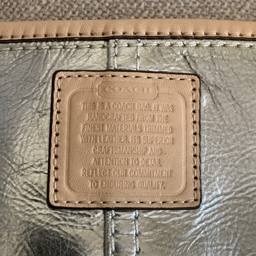 Coach Metallic and Tan Crossbody - Picture 5 of 9